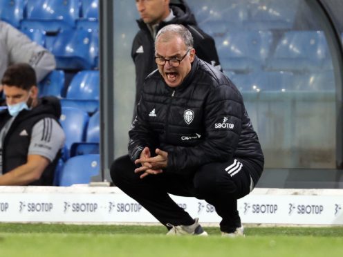 Marcelo Bielsa shouts instructions to his players in English on matchday (Clive Brunskill/PA)