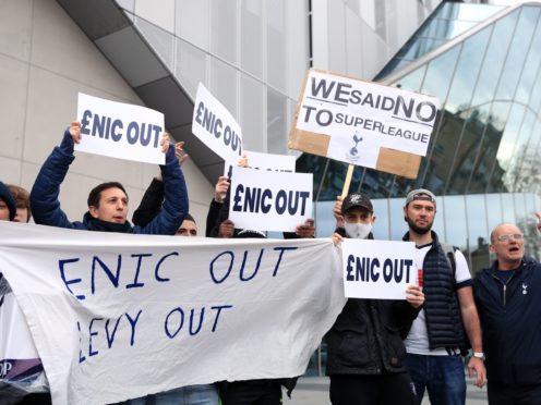 Tottenham’s supporters group are planning a protest in the final home game of the season (Adam Davy/PA)