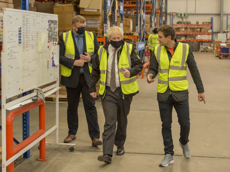 Boris Johnson in Wrexham (Robin Formstone/Daily Telegraph/PA)