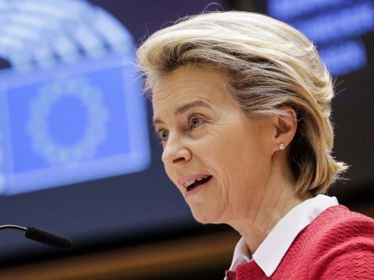 European Commission president Ursula von der Leyen (Olivier Hoslet, Pool via AP)