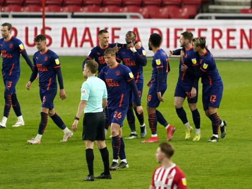 Sullay Kaikai scored the winner for Blackpool (Owen Humphreys/PA)