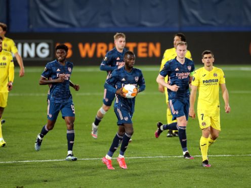 Nicolas Pepe scored a second-half goal for Arsenal in defeat at Villarreal (Isabel Infantes/PA)