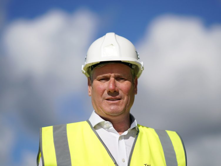 Labour leader Sir Keir Starmer during a visit to a site development on the banks of the River Wear in Durham (Ian Forsyth/PA)