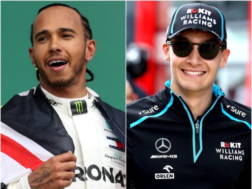 Lewis Hamilton and George Russell (David Davies/Martin Rickett/PA)