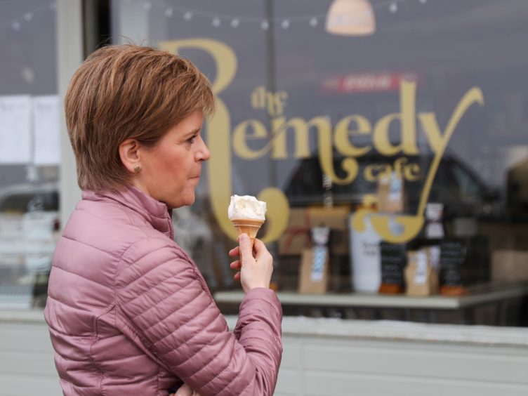 SNP leader Nicola Sturgeon stressed the need for the Covid-19 recovery to be in ‘Scotland’s hands’, (Russell Cheyne/PA)
