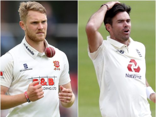 Jamie Porter and James Anderson (Martin Rickett/Alastair Grant/PA)