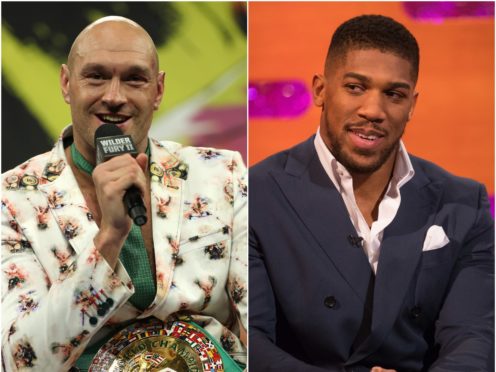 A bout between Anthony Joshua and Tyson Fury seems to be coming closer to being announced (PA)