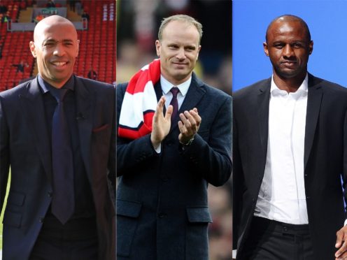 Thierry Henry, Dennis Bergkamp and Patrick Vieira have been linked with a takeover attempt of Arsenal (PA)