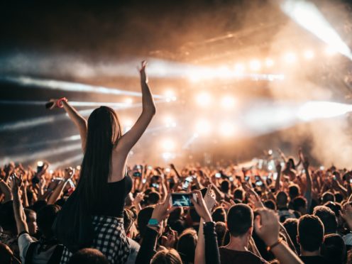 Crowd partying at a music gig (PA)