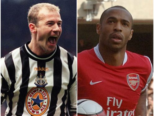 Alan Shearer and Thierry Henry (John Giles/ Sean Dempsey/PA)