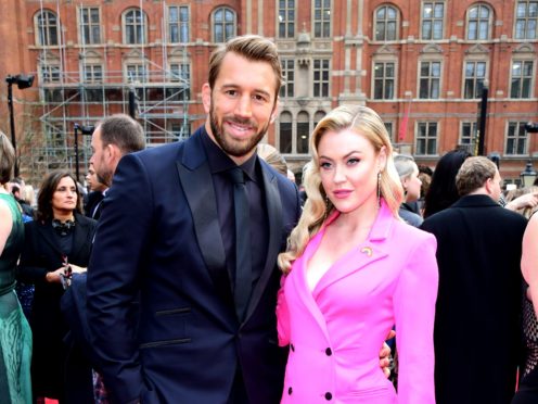 Chris Robshaw and Camilla Kerslake (Ian West/PA)