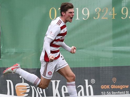 Ross Callachan scored as Hamilton claimed a vital victory at St Mirren (Jane Barlow/PA)
