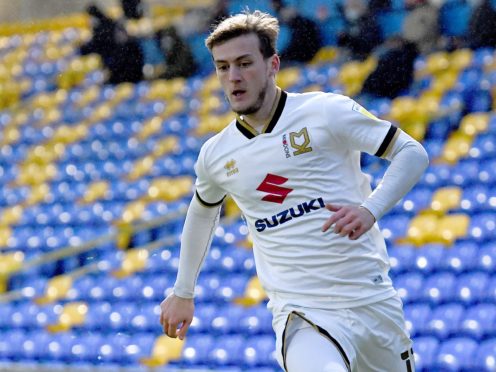 Charlie Brown grabbed a late equaliser for MK Dons (Kirsty O’Connor/PA)