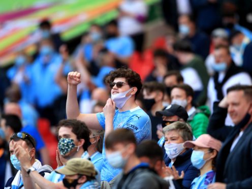 The Premier League has contacted clubs to get their views on the logistics of allowing up to 5000 away fans at matches in the final two rounds of the season (Adam Davy/PA)