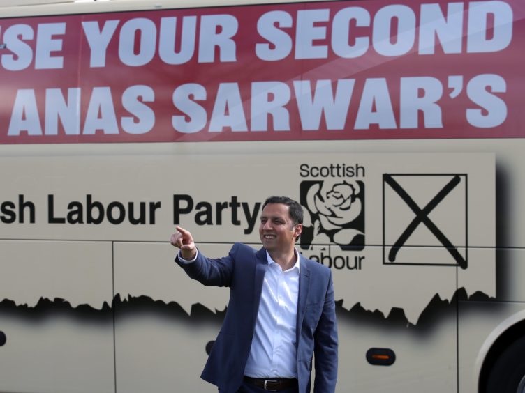 Scottish Labour leader Anas Sarwar is aiming to overtake the Tories as Holyrood’s second-largest party at the election (Andrew Milligan/PA)