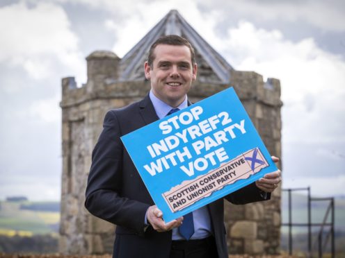 Douglas Ross urged the electorate to vote tactically (Jane Barlow/PA)