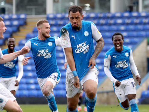 Jonson Clarke-Harris sealed Peterborough’s promotion (Bradley Collyer/PA)
