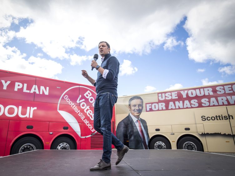 Anas Sarwar said he had led a united and ‘forward-looking Labour Party’ into the Holyrood election (Jane Barlow/PA)
