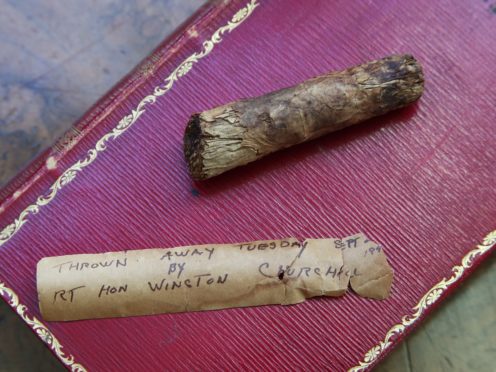 A cigar butt discarded by Sir Winston Churchill sold for £4,270 (Gareth Fuller/PA)