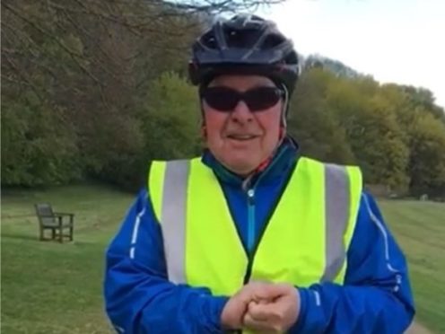 Frank McEwan has been diagnosed with terminal cancer but still rides his bike aged 74 (Courtesy of Frank McEwan)