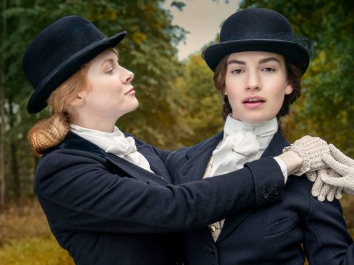 Emily Beecham as Fanny and Lily James as Linda (Theodora Films Limited & Moonage Pictures Limited/Robert Viglasky/PA)