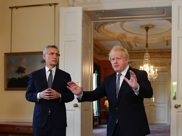 Nato secretary-general Jens Stoltenberg had talks with Prime Minister Boris Johnson at 10 Downing Street (Justin Tallis/PA)