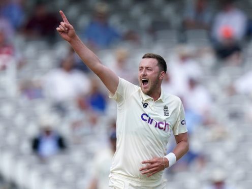 Ollie Robinson took two wickets for England (Adam Davy/PA)