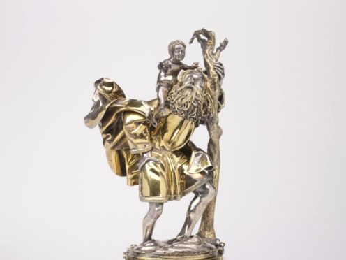 The 15th century German figure of Saint Christopher is valued at £10m (Department for Digital, Culture, Media and Sport/PA)