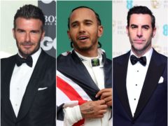 David Beckham, Lewis Hamilton and Sacha Baron Cohen are among the stars to have condemned the racist abuse directed at England’s black players following their Euro 2020 final defeat (PA)