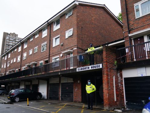 Police at the scene in Oval Place, Lambeth, south London, where a 16-year-old boy died after being stabbed on Monday evening (Victoria Jones/PA)