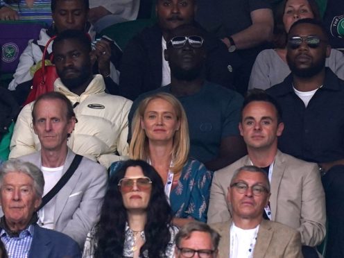 Dave, Stormzy, Anne-Marie Corbett and Ant McPartlin at The All England Lawn Tennis and Croquet Club (Adam Davy/PA)
