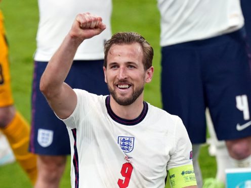 David Beckham, Dua Lipa and Adele were among the famous faces celebrating England’s historic Euro 2020 semi-final victory over Denmark secured by Harry Kane’s goal (Mike Egerton/PA)