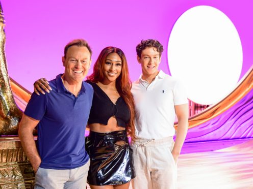 Jason Donovan, Alexandra Burke and Jac Yarrow (Ian West/PA)