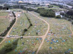 The site of Reading Festival after the event ended (flyskydrones@hotmail.com/PA)