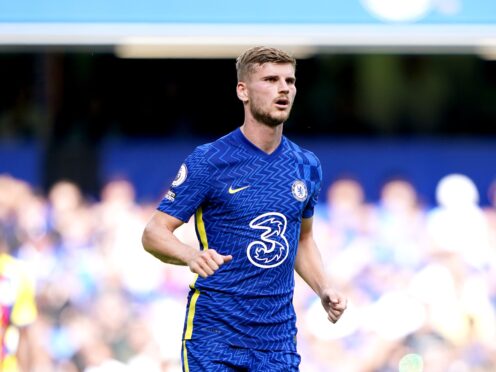 Timo Werner was happy to get off the mark for Chelsea for the season (Tess Derry/PA)