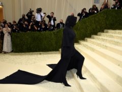 Kim Kardashian West raised eyebrows at the Met Gala by wearing a full face covering (Evan Agostini/Invision/AP)