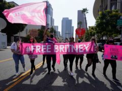Jubilant Britney Spears supporters have celebrated their idol’s legal victory over her father (Chris Pizzello/AP)