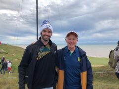European fans Stephen and Padraig Carr at Whistling Straits (Phil Casey/PA)