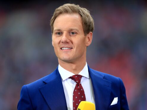 BBC presenter Dan Walker during the FA Cup Final at Wembley Stadium, London.