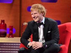 Ed Sheeran discussed family life with Ariana Grande during his guest slot on The Voice US (Matt Crossick/PA)