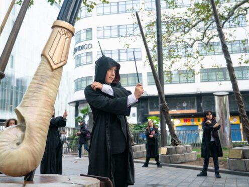 The wands have been installed in London’s Leicester Square (Dominic Lipinski/PA)