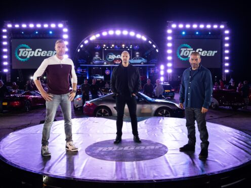 Top Gear presenters Freddie Flintoff, Paddy McGuinness and Chris Harris have unveiled their cars of the year (BBC/PA)