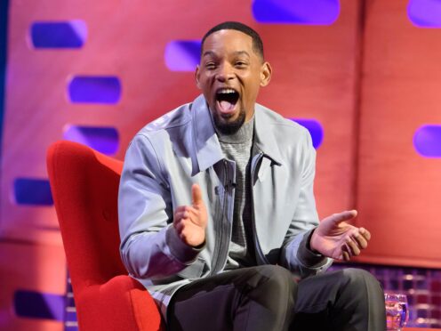 Will Smith during filming for the Graham Norton Show (Jonathan Hordle/PA)