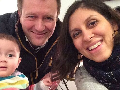 Nazanin Zaghari-Ratcliffe with her husband Richard Ratcliffe and their daughter Gabriella (Family handout)