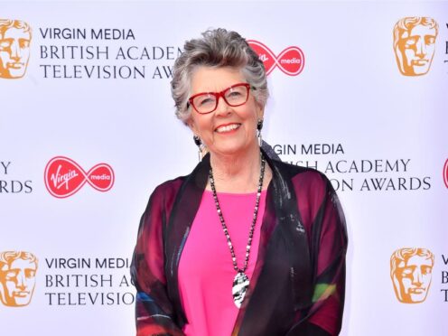 Dame Prue Leith has said she ‘felt so terrible’ when she accidentally revealed the winner of The Great British Bake Off in a spoiler faux pas (Matt Crossick/PA)