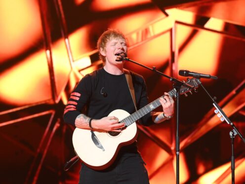 Ed Sheeran, most viewed artist on TikTok 2021 (Jonathan Hordle/PA)