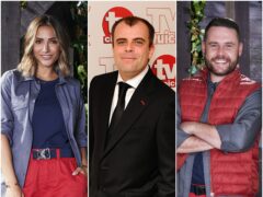 Frankie Bridge, Simon Gregson and Danny Miller (ITV/PA)