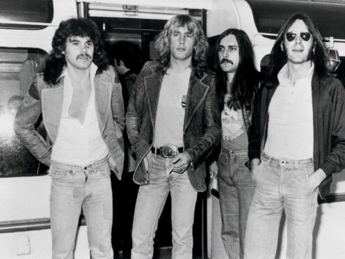 Status Quo (from left to right) Alan Lancaster, Rick Parfitt, John Coghlan and Francis Rossi (Bob Young Archive/PA)