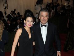 Hilaria Baldwin, left, with her husband Alec, who has celebrated her 38th birthday (PA)