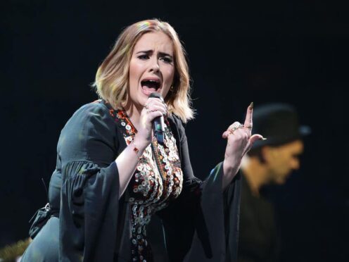 Adele peforming at Glastonbury (Yui Mok/PA)
